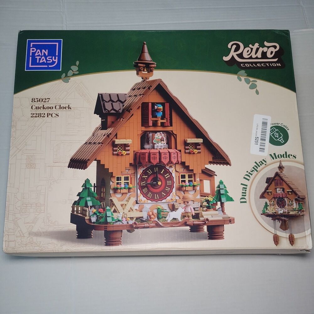 PANTASY Cuckoo Clock Building Block Set-Vintage Chalet Design, READ DESCRIPTION